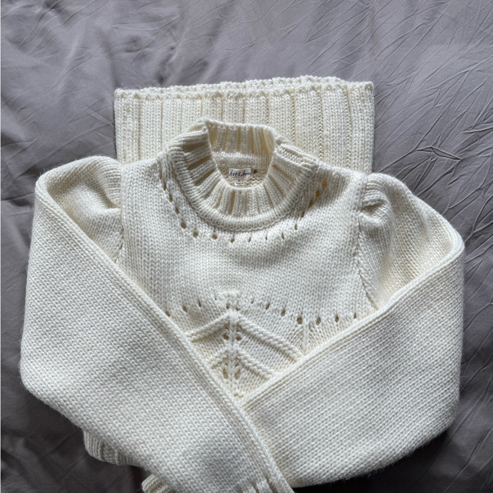 For Love And Lemons Cream Turtleneck Sweater Dress - Picture 5 of 5